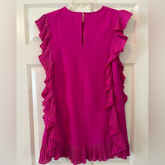 Hot Pink Ruffle Dress - Picture 3 of 4